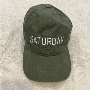 Saturday Green Baseball Cap Adjustable